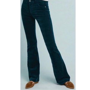 ANTHRO PILCRO & THE LETTERPRESS Dark Teal High-Rise Bootcut Corduroy Pants 29